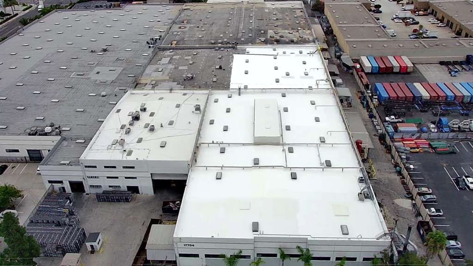 Roofing project showing clean roof planes and edges