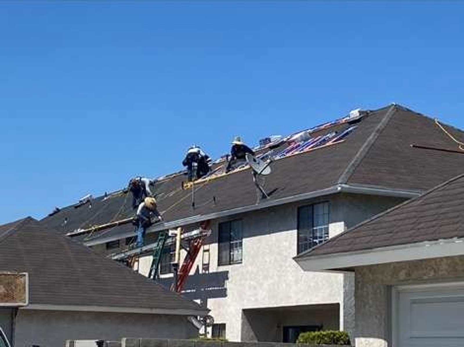 Roofline and finished surface on a home