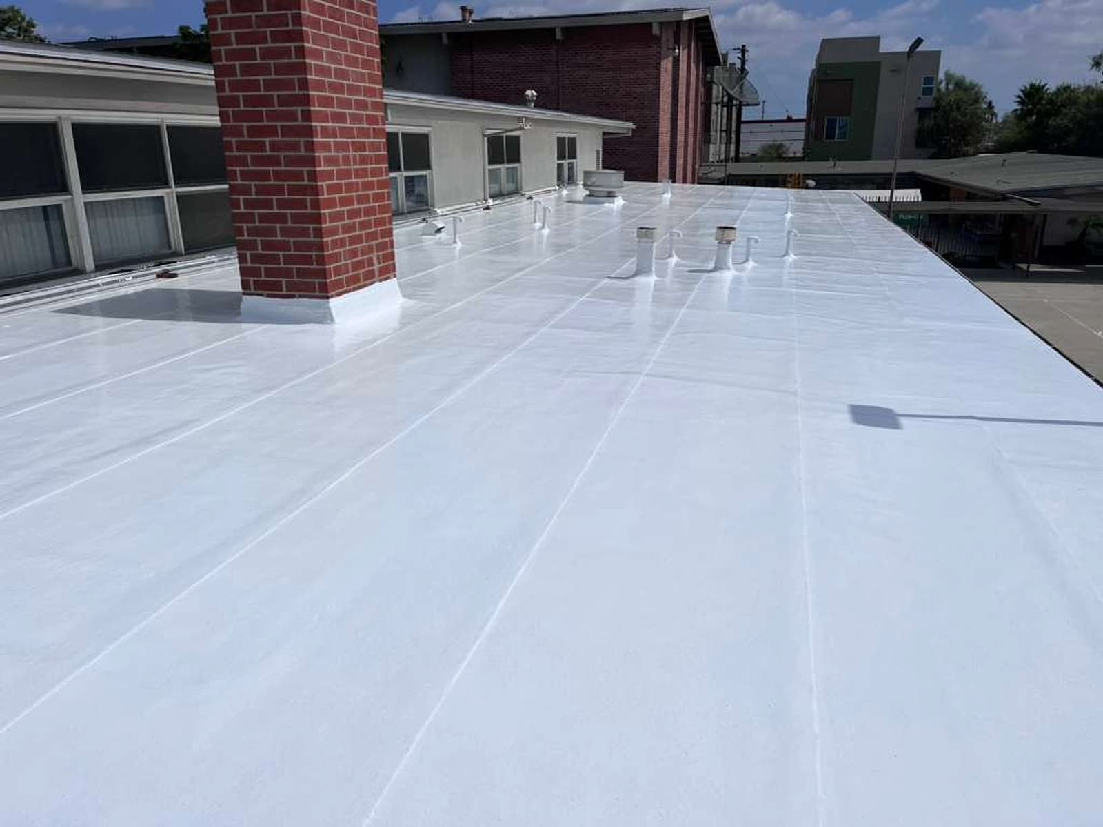 Completed roof with clean residential flashing details