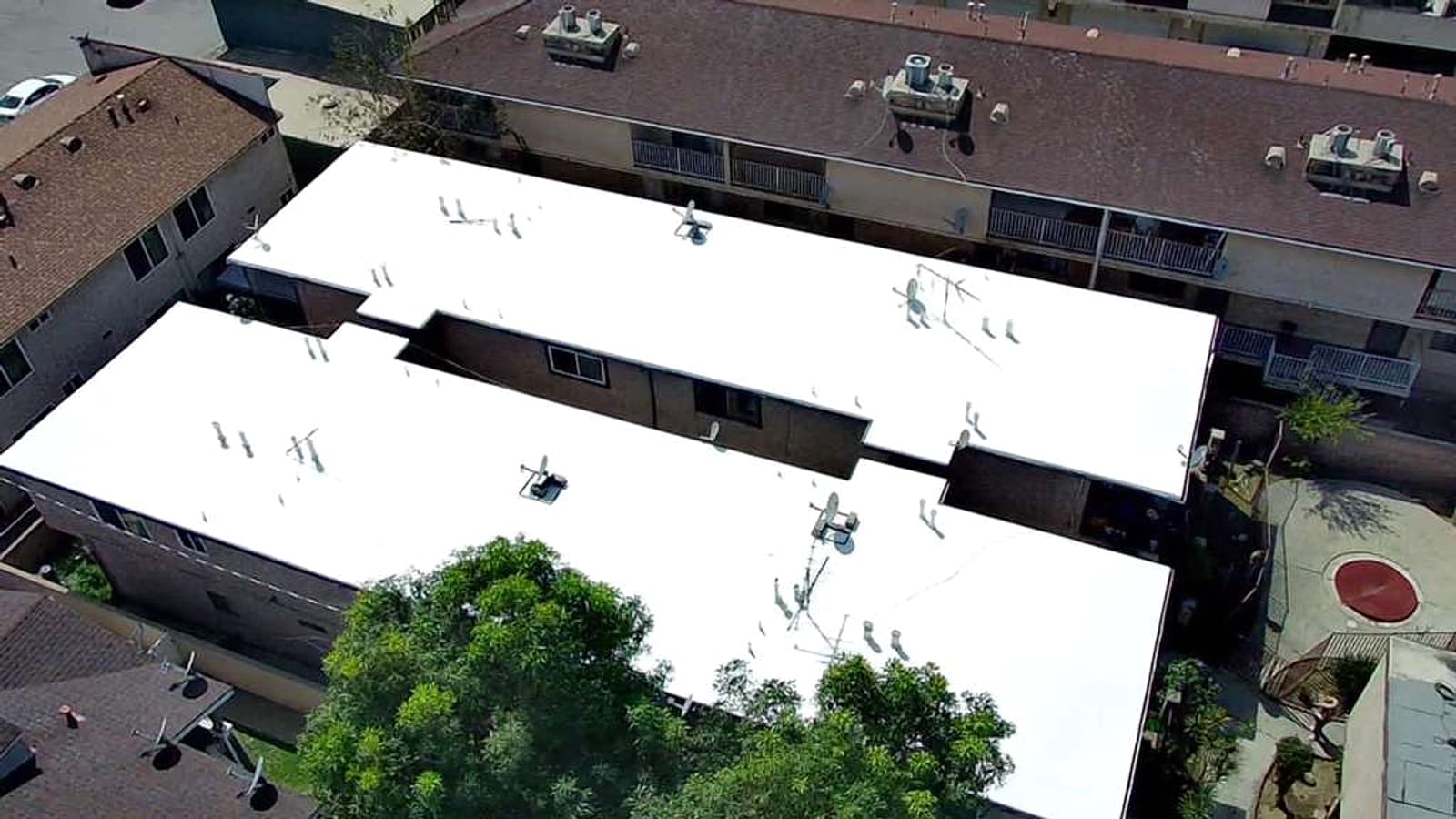 Roofing project with clean finished roofline